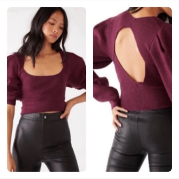 Free People Sweaters - Free People SAFFRON OPEN BACK SWEATER SIZE X-LARGE NWT